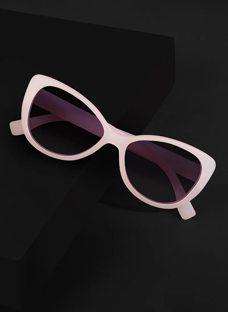 Woggles Shinecore Transparent Pink Square Kids Sunglasses