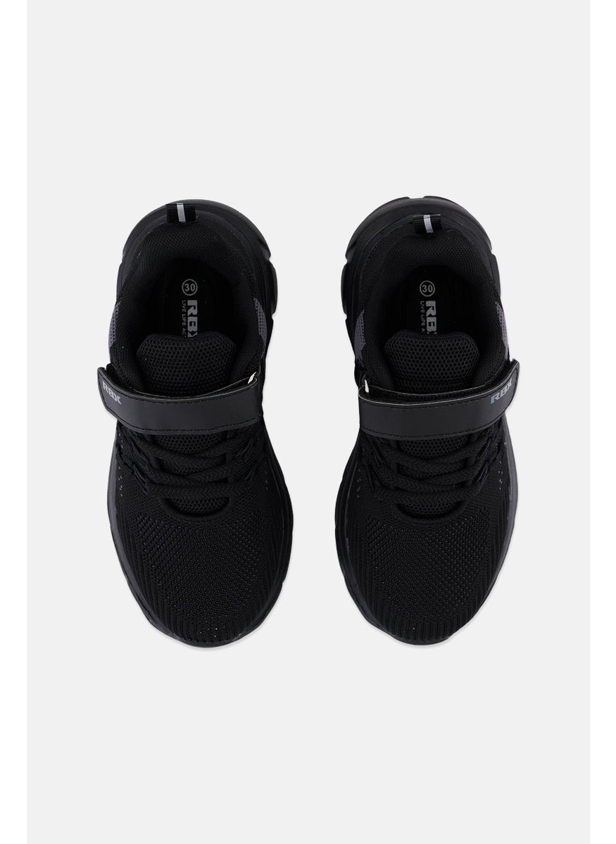 RBX - Kids Boy Velcro Closure Training Shoes, Black - Image 1