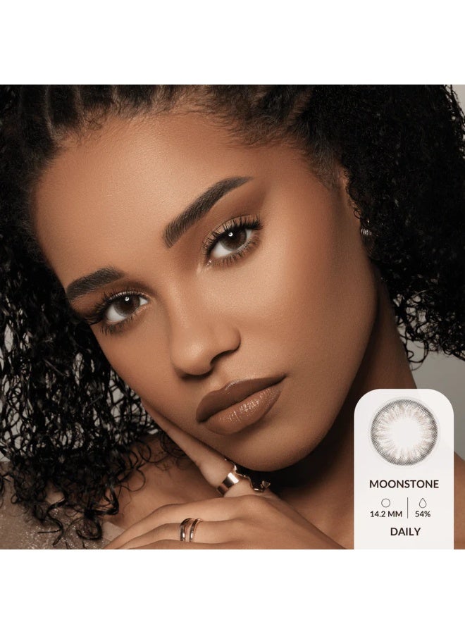 Amara Women 10 Daily Color Contact Lenses Moon Stone - Image 4