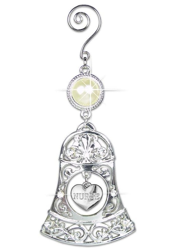 BANBERRY DESIGNS Nurse Filigree Holiday Christmas Ornament with Heart Charm - Image 5