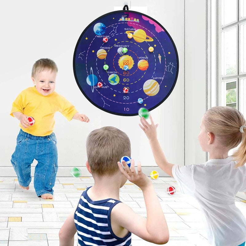 BooTaa 2 Pack 29" Large Dart Board Game Set with 20 Sticky Balls, Indoor/Sport Outdoor Fun Party Play Games, Boys Girls Toys, Birthday Toy Gifts for 3 4 5 6 7 8 9 10 11 12 Year Old Boys Girls Kids - Image 4