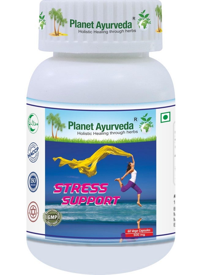 planet ayurveda كبسولات دعم الإجهاد من كوكب الأيورفيدا - 60 كبسولة دواء أيورفيدي مفيد في الإجهاد - Image 1