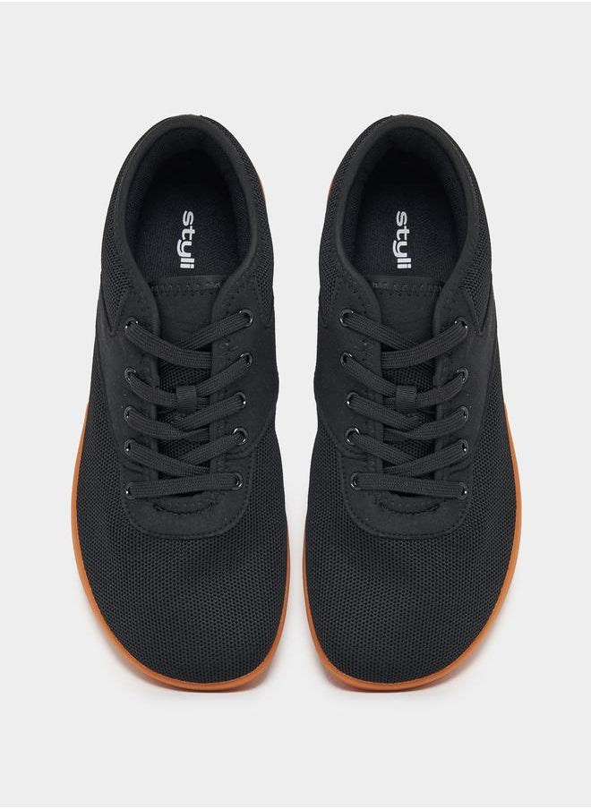 Styli Knitted Lace Up Lightweight  Sneakers  - Image 5