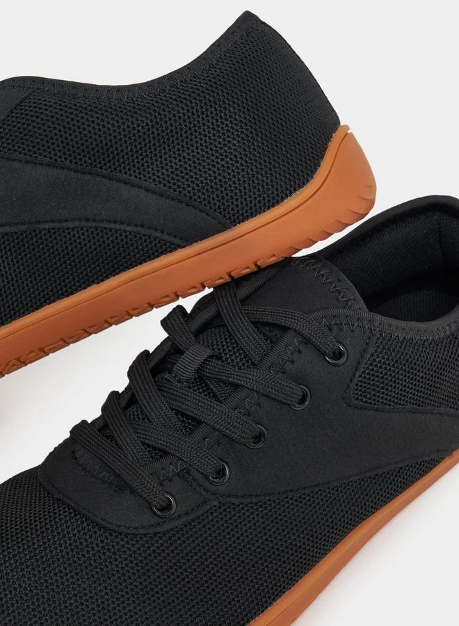 Styli Active Knitted Lace Up Lightweight Sneakers
