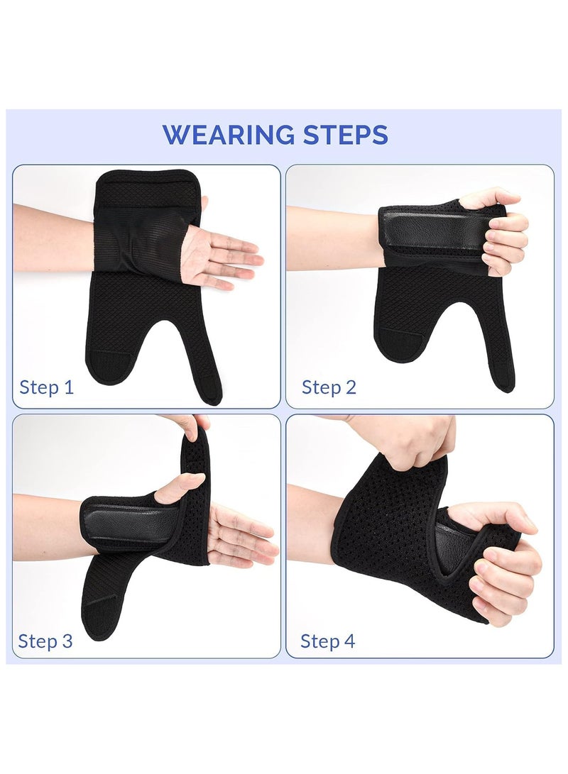 Carpal Tunnel Wrist Brace Night Support, Metal Wrist Splint with 2 Straps Hand support for Women and Men, Wrist Splint Arm Stabilizer  Hand Brace for strained wrist, Tendinitis, Bowling (Right) - Image 3