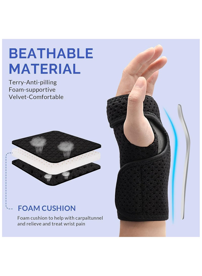 Carpal Tunnel Wrist Brace Night Support, Metal Wrist Splint with 2 Straps Hand support for Women and Men, Wrist Splint Arm Stabilizer  Hand Brace for strained wrist, Tendinitis, Bowling (Right) - Image 5