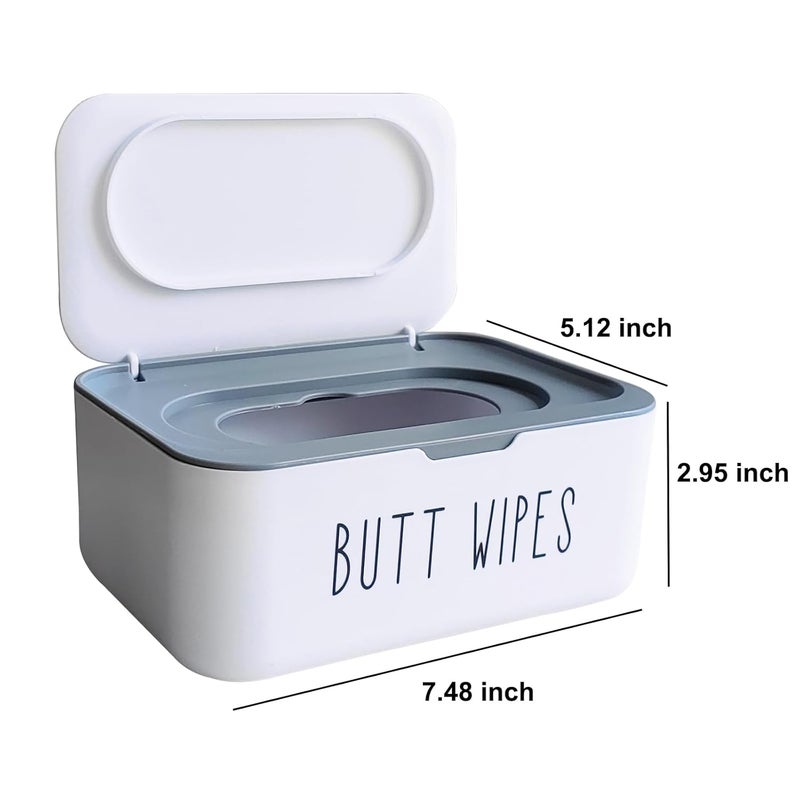 illikkuyax 3 Pack Flushable Butt Wipes Dispenser for Bathroom Toilet Wipes Container for Baby Adult Chic Nursery Bathroom Decor 748L x 512W x 295H - Image 3