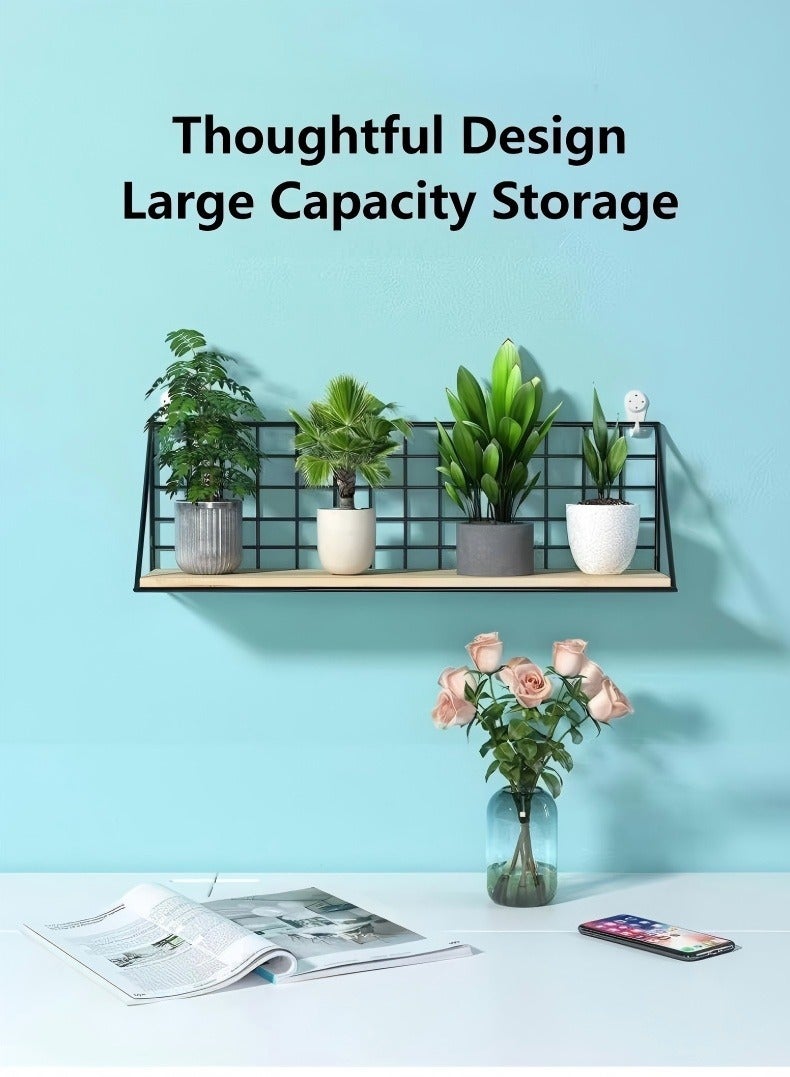 JUNYOUK 3 Pcs Household Bookshelf, Wall Mounted Floating Rack, Storage Rack, With Installation Tools - Image 2