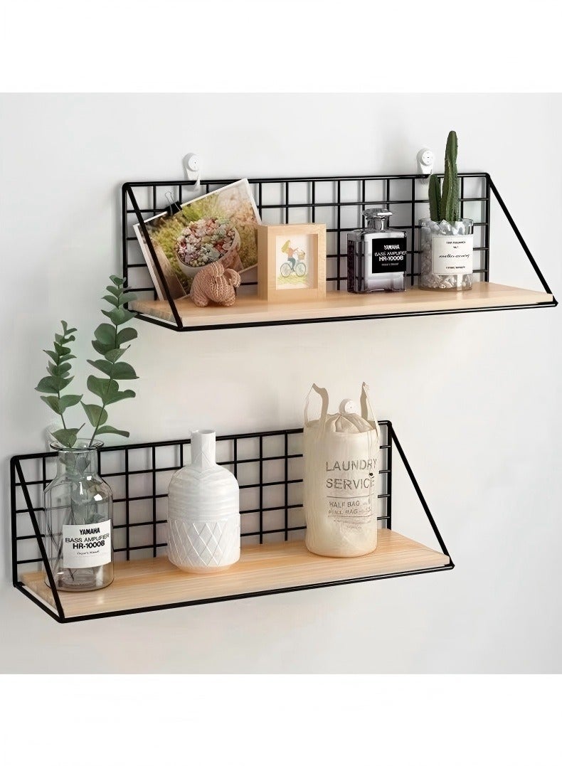 JUNYOUK 3 Pcs Household Bookshelf, Wall Mounted Floating Rack, Storage Rack, With Installation Tools - Image 4