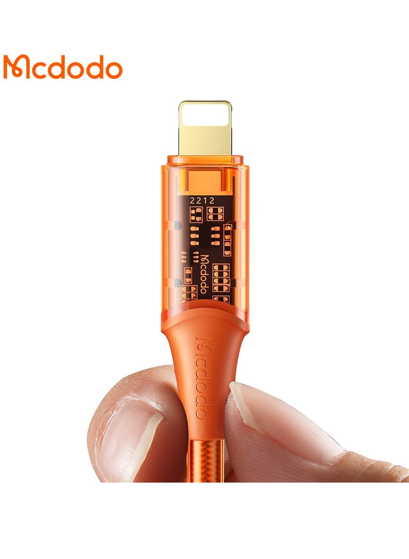 Mcdodo Amber Series Transparent 36W Type-C to Lightning Fast Charging Cable 1.2M – Premium Data Transfer - Image 2