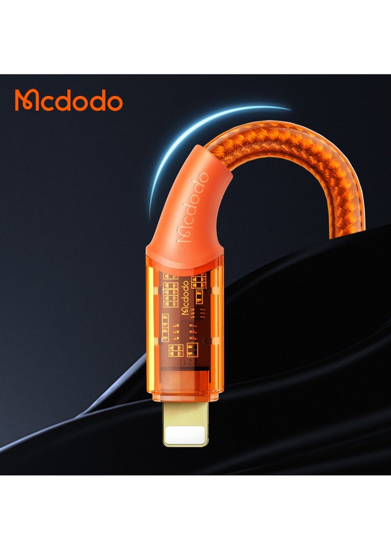 Mcdodo Amber Series Transparent 36W Type-C to Lightning Fast Charging Cable 1.2M – Premium Data Transfer - Image 4