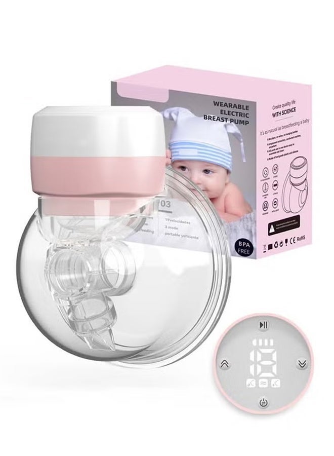 Hands-Free Wearable Electric Breast Pump with LCD Display,9 Levels and 3 Modes Rechargeable with Massage Mode,Low Noise Painless - Image 1