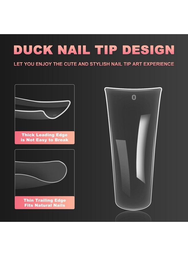 ranrose Duck Nail Tips 120Pcs Extra Long Duck Feet Style Nail Tips Clear Press On Nail Tips For Acrylic Nails Professional 12 Sizes Xxl Full Cover False Nail For Y2K Nail Salon - Image 5