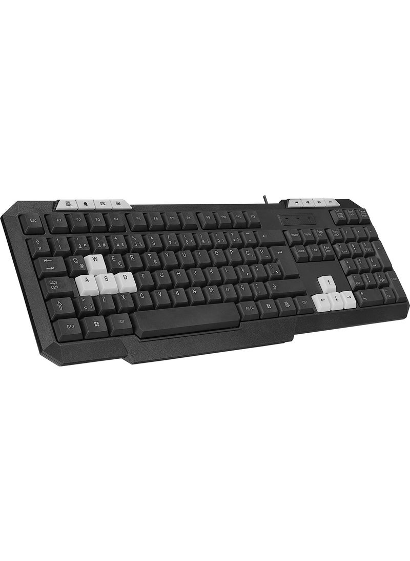 Everest - KB-700 Black USB Q Multimedia Keyboard - Image 1