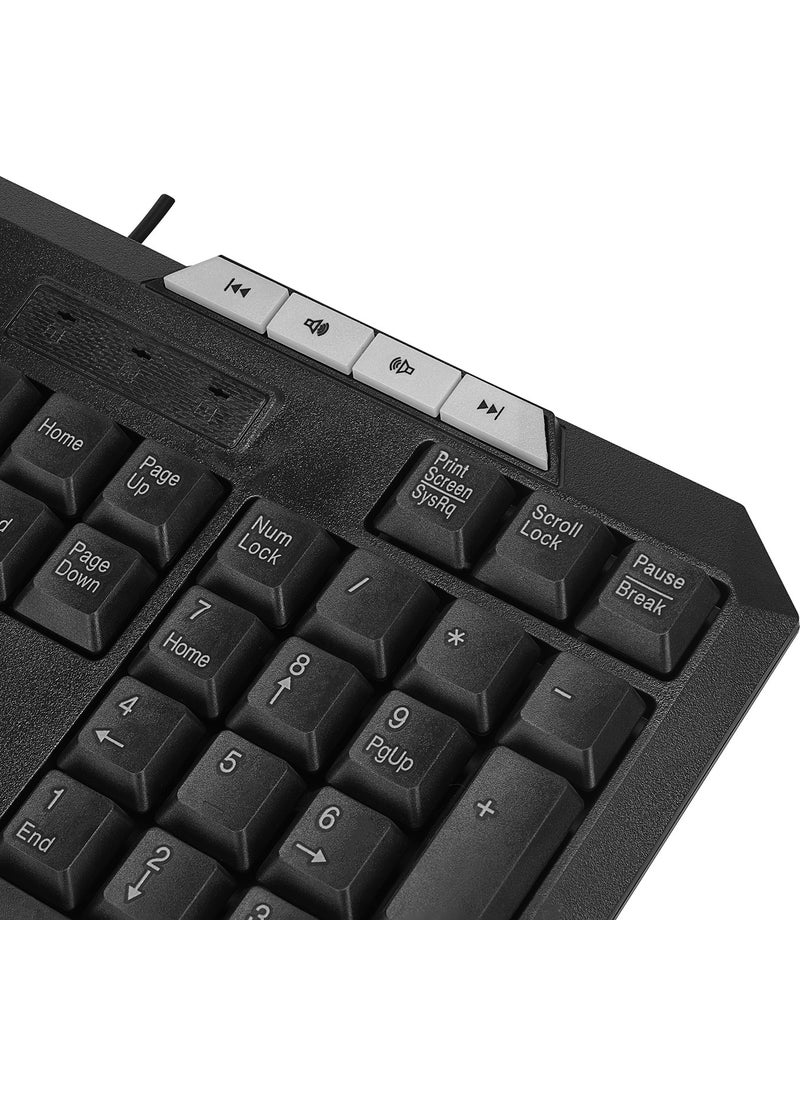 Everest - KB-700 Black USB Q Multimedia Keyboard - Image 1