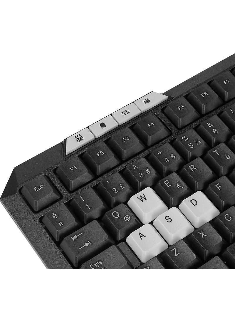Everest - KB-700 Black USB Q Multimedia Keyboard - Image 1