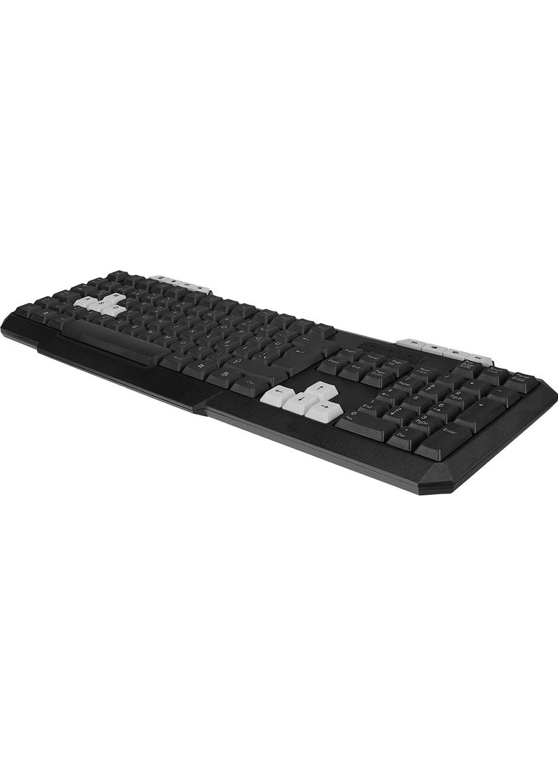 Everest - KB-700 Black USB Q Multimedia Keyboard - Image 1