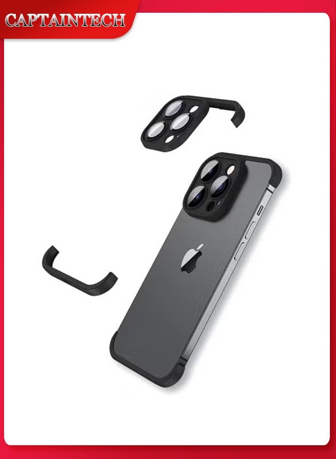 Captaintech iPhone 15 Pro Max Case with Camera Lens Protector – Slim Shockproof TPU Cover | Soft Protective Phone Case - Image 1