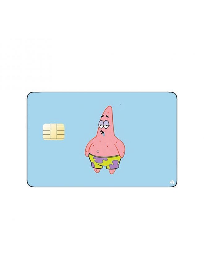 RKN PRINTED BANK CARD STICKER Animation Patrick Star From Spongebob Squarepants By Nickelodeon  - Image 1