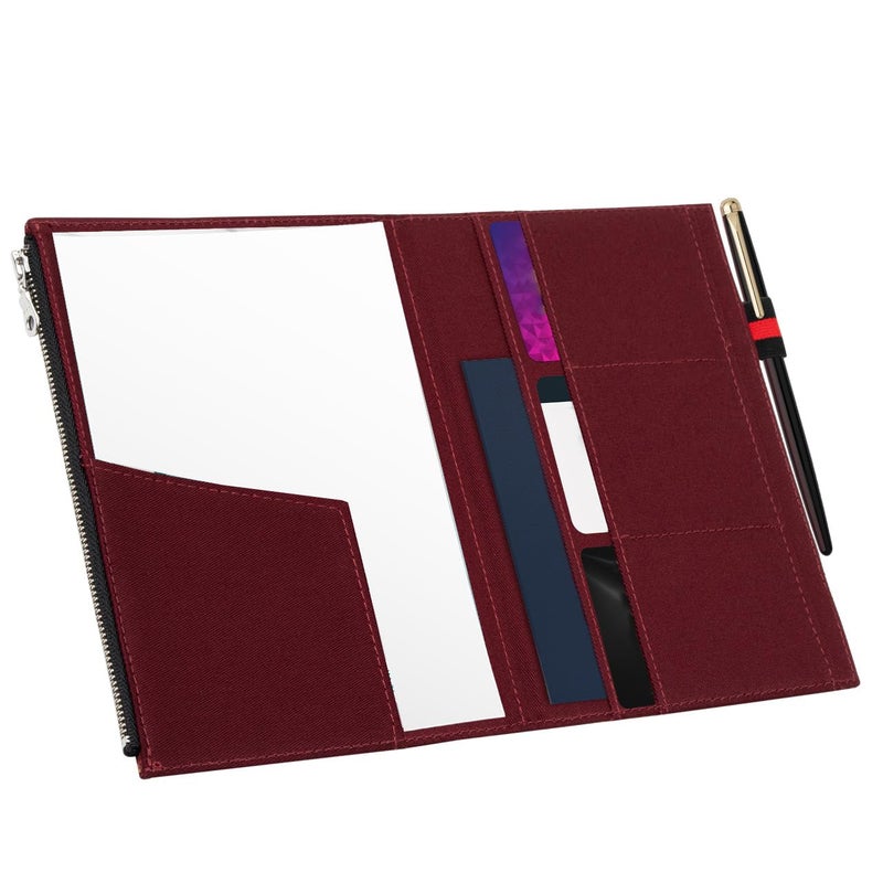 Wanderings Zipper Case Card Sleeve Holder Travelers Journal Accessory For Refillable Travel Journals A5 Size 5 25 X 8 25 Durable 100 Cotton Fabric Planner Accessories Case