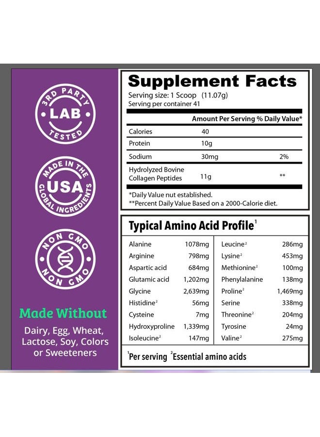 Dr. Matthew Collagen Protein Powder. Grass Fed Collagen Powder for Women & Men. Hydrolyzed Collagen Peptides Powder Unflavored. Quick Dissolve Collagen Peptides. Collagen for Joints, Hair Growth. - Image 3