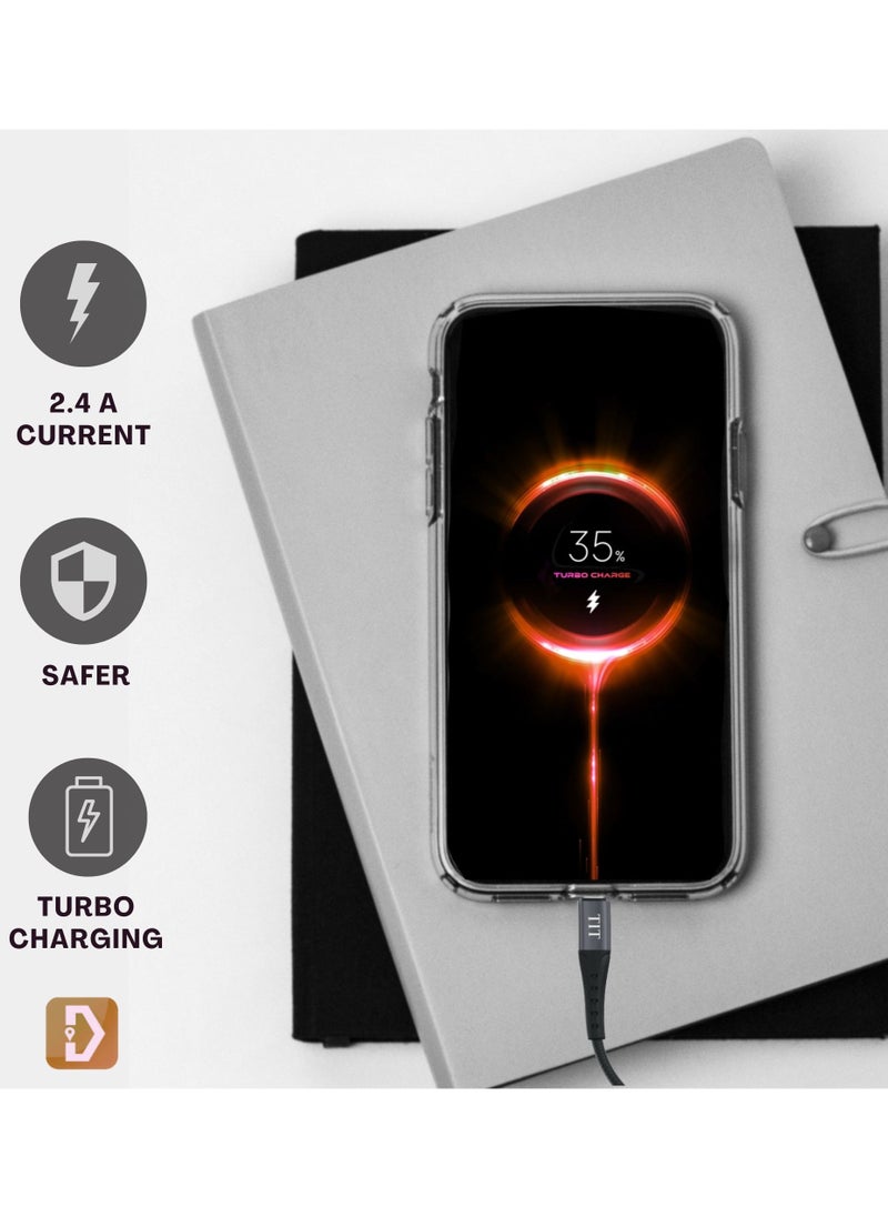 تي اي تي - كابل من نوع C إلى C بطول 1.2 متر، كابل PD من نوع C للشحن السريع، متوافق مع آيفون 15 برو ماكس، سامسونج جالاكسي S25 ألترا، نوت 20، ماك بوك برو، نينتندو سويتش، هواوي، آيباد ميني 6، جو برو هيرو 7، آيفون 16، إلخ. - Image 1