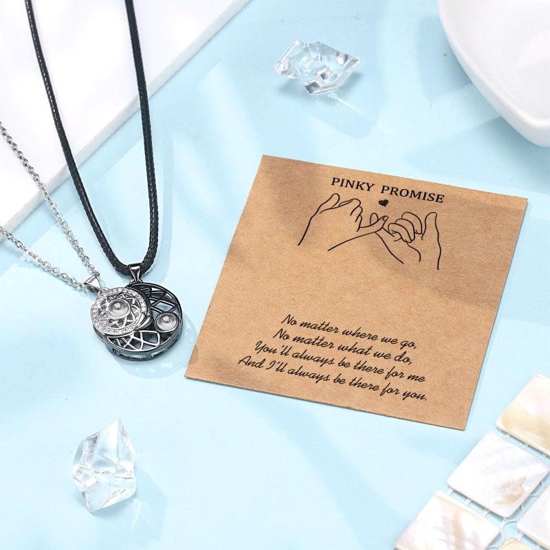 UPROMI Couple Gifts, Matching Necklace for Couples Stuff Cute Promise I Love You Sweetest Valentines Christmas Birthday Gifts for Him Her Boyfriend Girlfriend Women Men BF - Image 5
