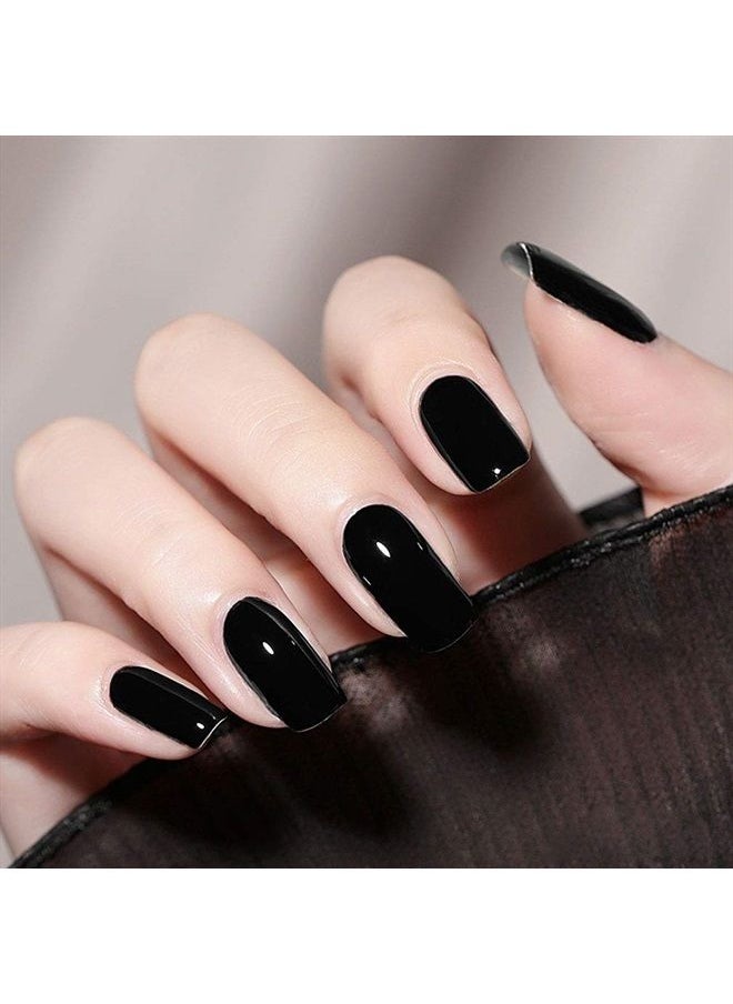 V VENALISA - VENALISA 15ml Gel Nail Polish, Black Color Soak Off UV LED Nail Gel Polish Nail Art Starter Manicure Salon DIY at Home, 0.53 OZ - Image 1