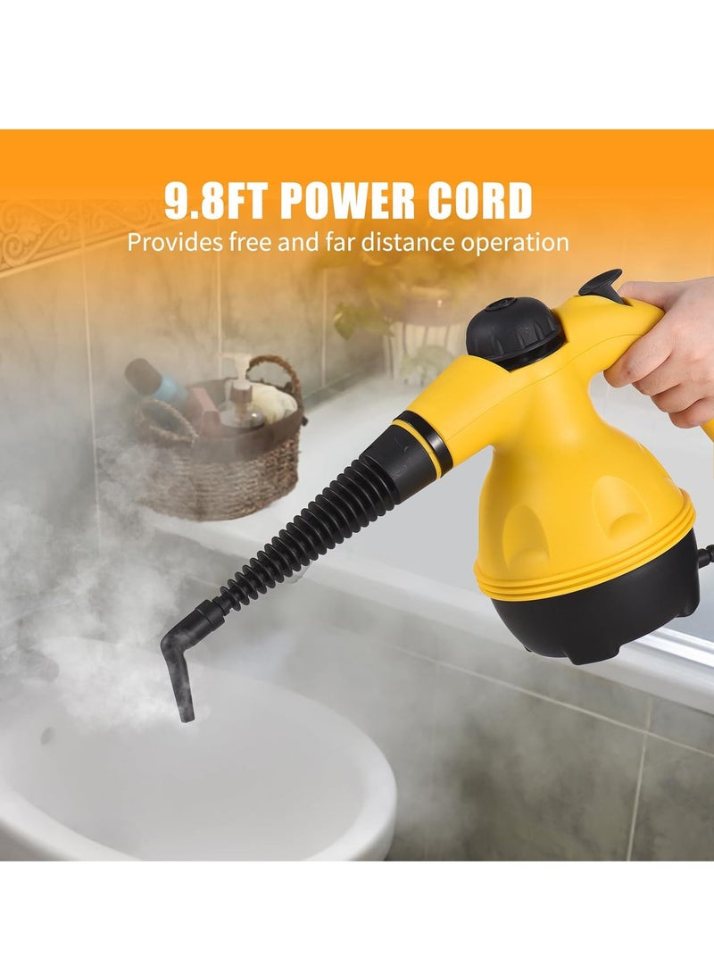1000W Portable Handheld Steam Cleaner – Multifunctional High-Temperature Steamer with 9 Accessories for Kitchen, Sofa, Bathroom, Windows  More  - Image 5