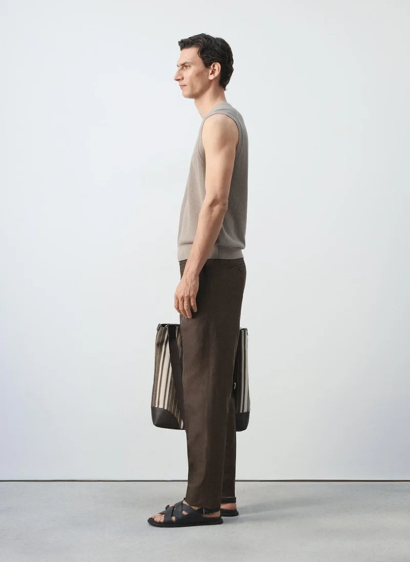 Mango Man 35-TOPO Fine-Knit Vest for Men | Best Price UAE
