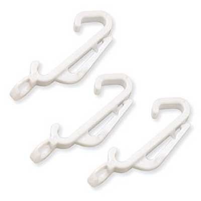 Speedy Streamline Curtain Track GlidersHooks White 10 count pack of 1