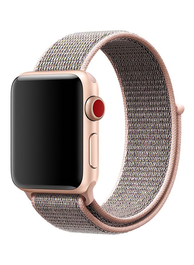 Replacement Band For Apple Watch Series 5/6/7 42/44/45mm Pink Sand - Image 1
