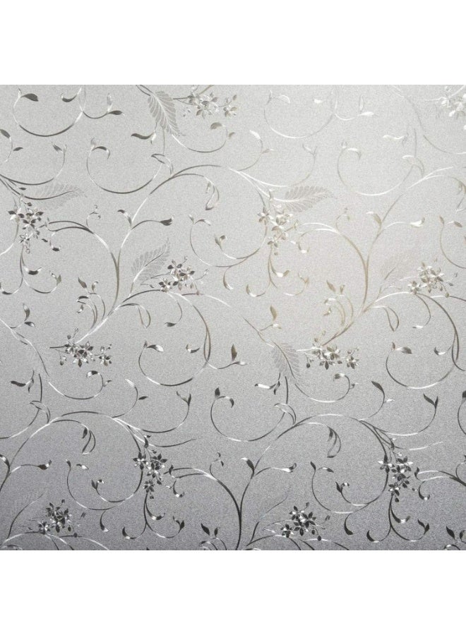 Niviy Window Privacy Film Wheat Flower Frosted Window Glass Film No Glue Door Window Covering for Office and Home Decoration,23.6 inches by 78.7 inches - Image 2