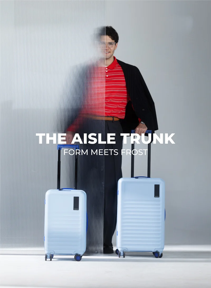 Mokobara The Aisle Trunk Set Of 2 - Durable Polycarbonate Material | Shy Blue, Light Blue
