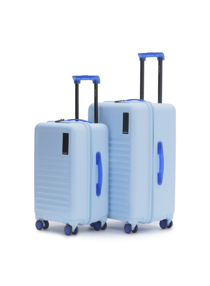 Mokobara Aisle Trunk Luggage Set of 2 | Cabin 40L + Check-in 70L | German Makrolon Hardshell | TSA Lock, YKK Zippers & Silent Ninja Wheels | Blue (Shy Blue) - Image 1