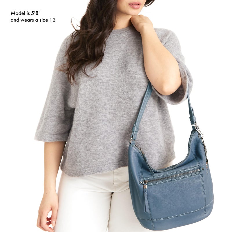The Sak Sequoia Hobo Bag in Leather, Single Shoulder Strap, Meadow - Image 3