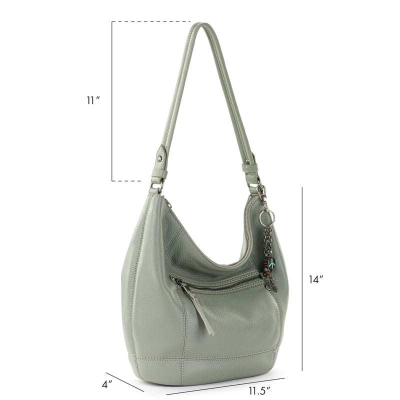 The Sak Sequoia Hobo Bag in Leather, Single Shoulder Strap, Meadow - Image 4