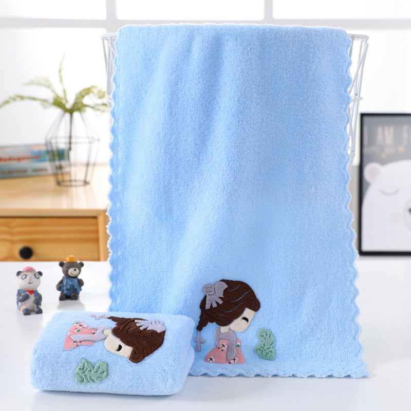 منشفة مربعة من الألياف الدقيقة 30x30 مزينة برسوم كرتونية بكثافة عالية من فليس المرجان بالجملة مباشرة من المصنع لمنشفة الأطفال - Image 1