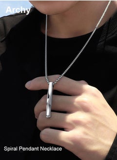 Archy Spiral Pendant Necklace Cool Sweater Chain for Men Women Casual Stylish  - Image 3
