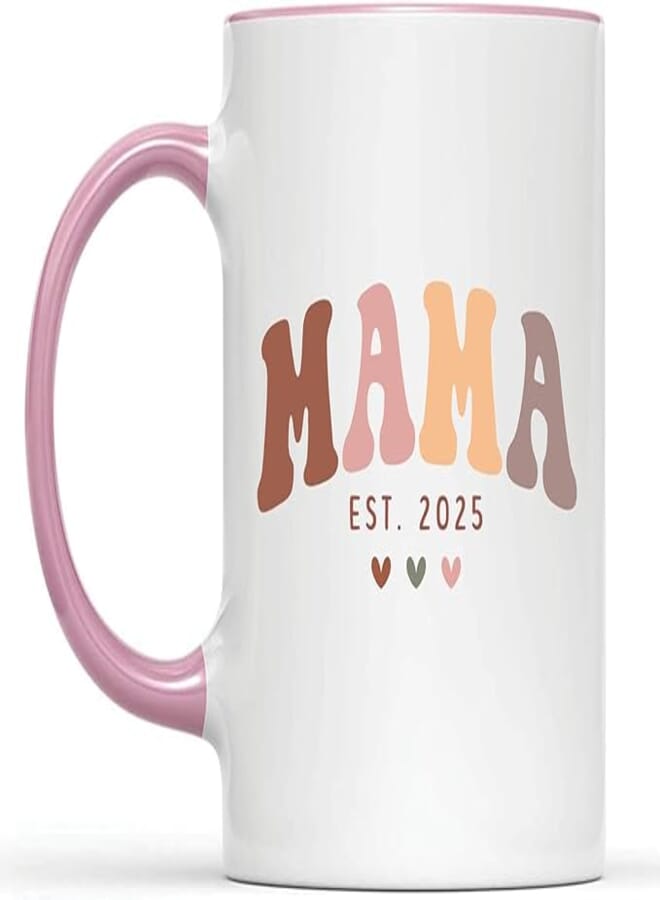 ella - Mom Est 2025 Mug Mothers Day Pregnant Mom Mother To Be Gifts First Time - Best Birthday Day Christmas For Mommy