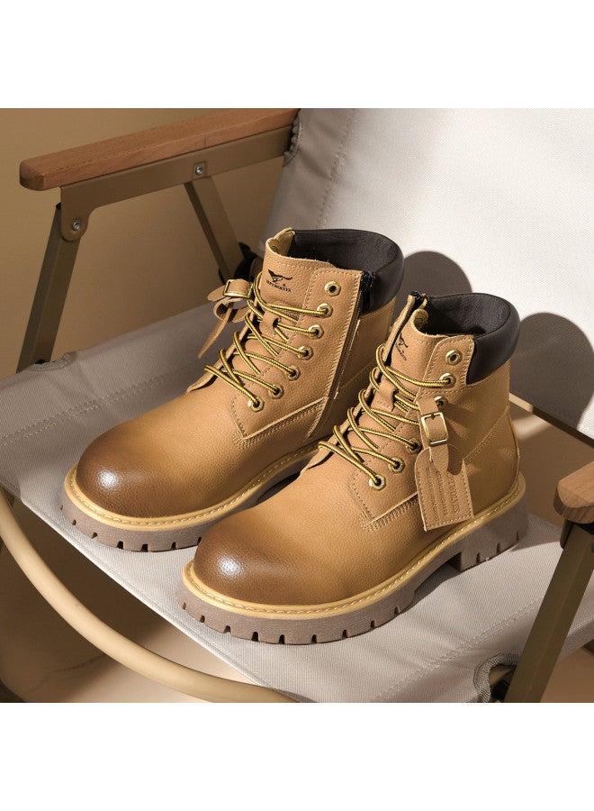 سيبتولفز 【classic Yellow Boots】 أحذية رجالية صفراء كلاسيكية تدوم 25 عامًا، أحذية عمل متعددة الاستخدامات بأسلوب ريترو، أحذية مارتين عصرية للشوارع والهواء الطلق - Image 3