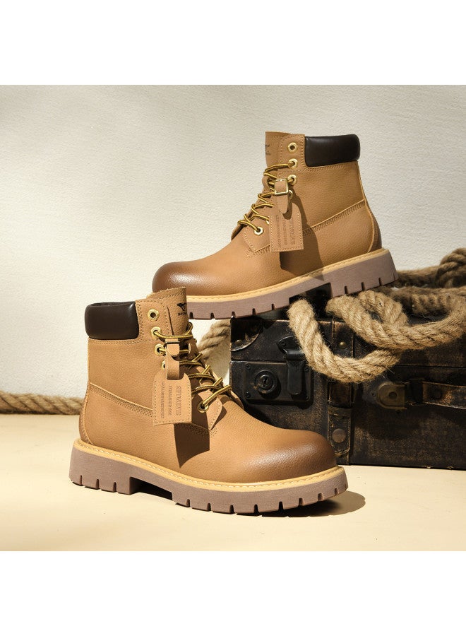 سيبتولفز 【classic Yellow Boots】 أحذية رجالية صفراء كلاسيكية تدوم 25 عامًا، أحذية عمل متعددة الاستخدامات بأسلوب ريترو، أحذية مارتين عصرية للشوارع والهواء الطلق - Image 2