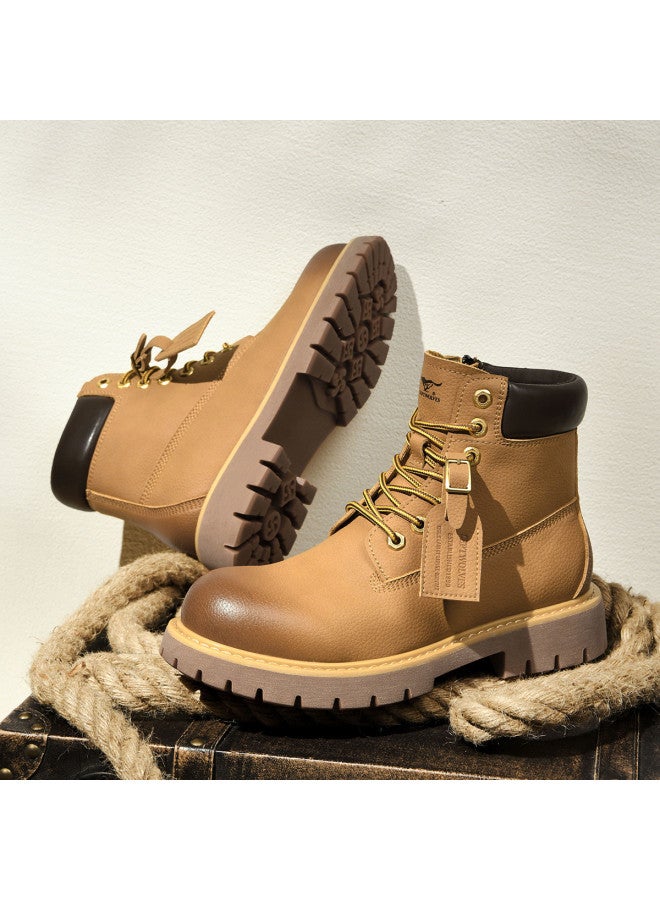 سيبتولفز 【classic Yellow Boots】 أحذية رجالية صفراء كلاسيكية تدوم 25 عامًا، أحذية عمل متعددة الاستخدامات بأسلوب ريترو، أحذية مارتين عصرية للشوارع والهواء الطلق - Image 4