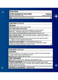 Unisom أقراص Unisom Sleep Tabs للمساعدة في النوم أثناء الليل، 80 قرصًا  - Image 2