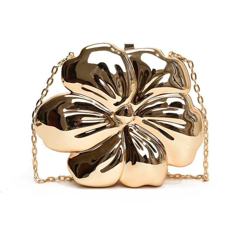 Flower Golden Acrylic Bag Women'S Niche Design Light Luxury High-End Evening Dress Banquet - Image 3