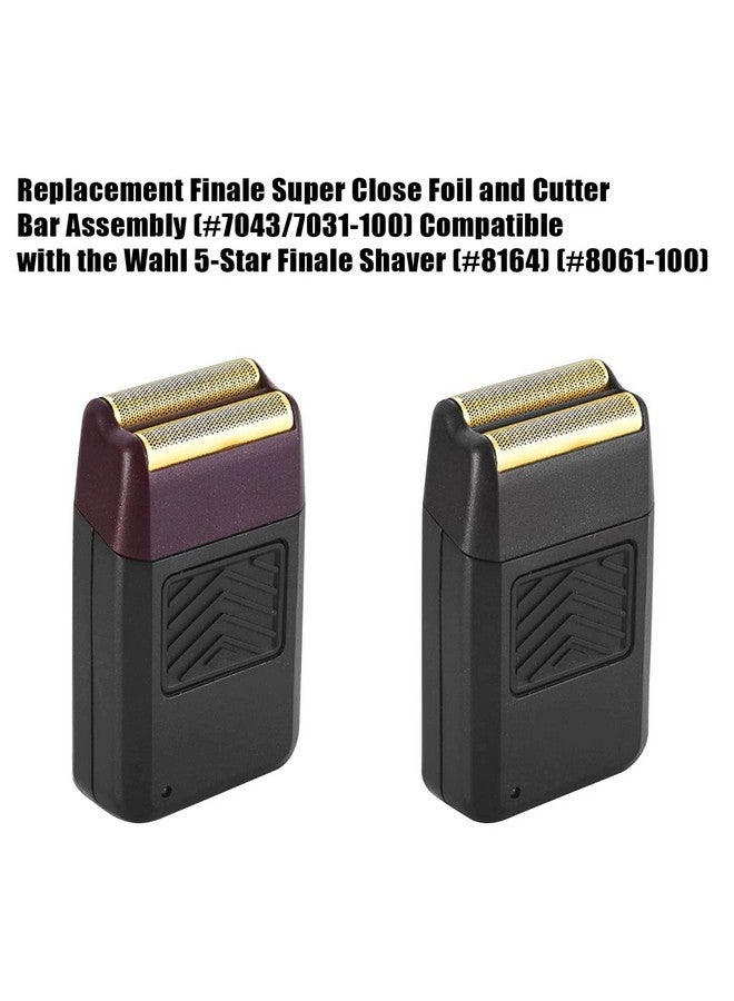 COSYONALL Professional 5 Star Series Finale Shaver Replacement Foil And Cutter Bar Assembly Compatible With Wahl Foil Heads 7031100/7043100 Fit For 8061 8164 Shaver (Black 3 Pack) - Image 4