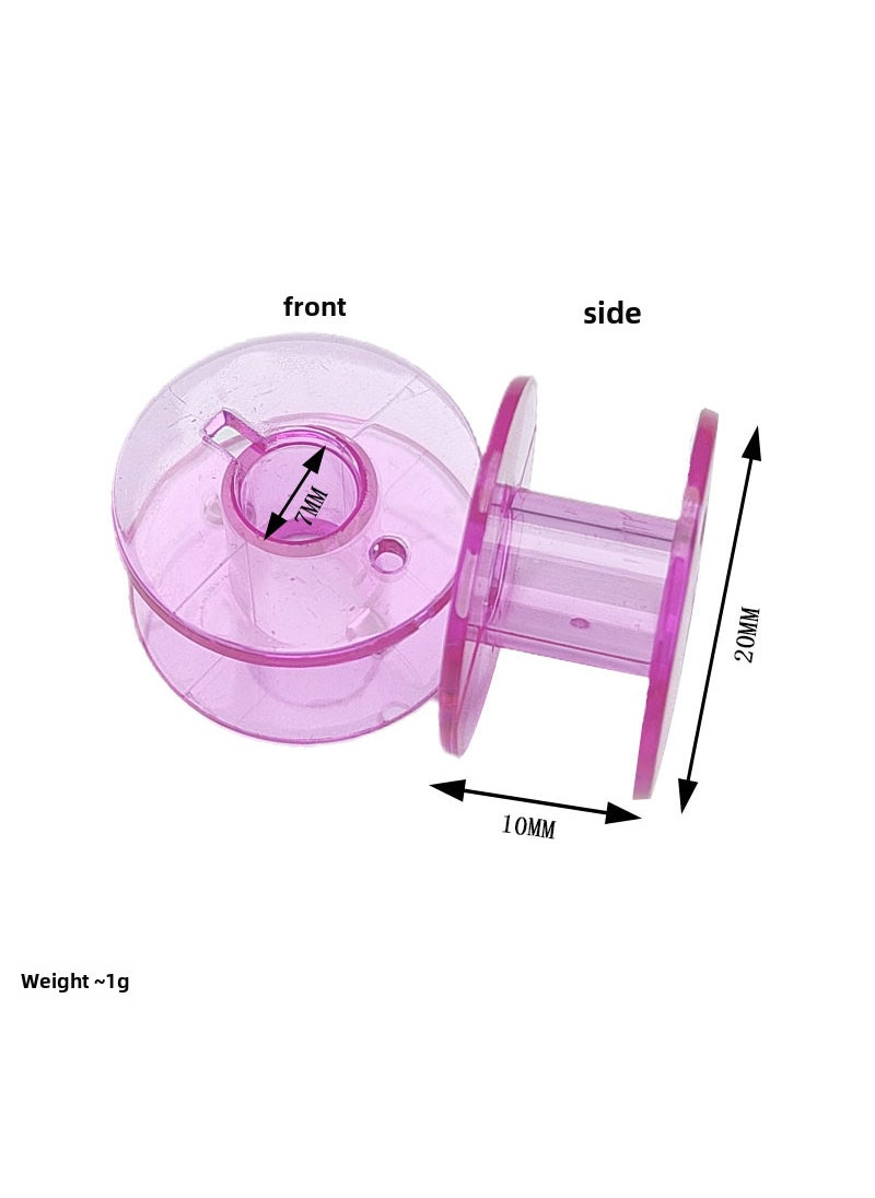 Generic Multi-purpose 2518p Transparent Bobbin Sewing Spools Purple 