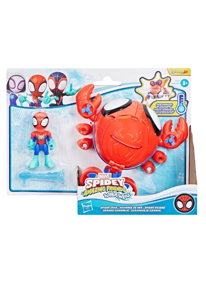 MARVEL Spidey And His Amazing Friends Water-Webs Spider-Krab Submarine Playset - Image 1
