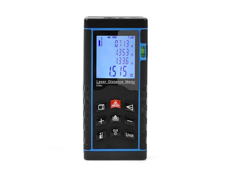 Real Instruments Real Instruments Laser Distance MeterDistance MeterLaser Measurer Waterproof Level 120M Portable Laser Range Finder Distance Measuring Tape with Carry Pouch 120Mtr 393Ft 4724Inch LDM120M  - Image 1