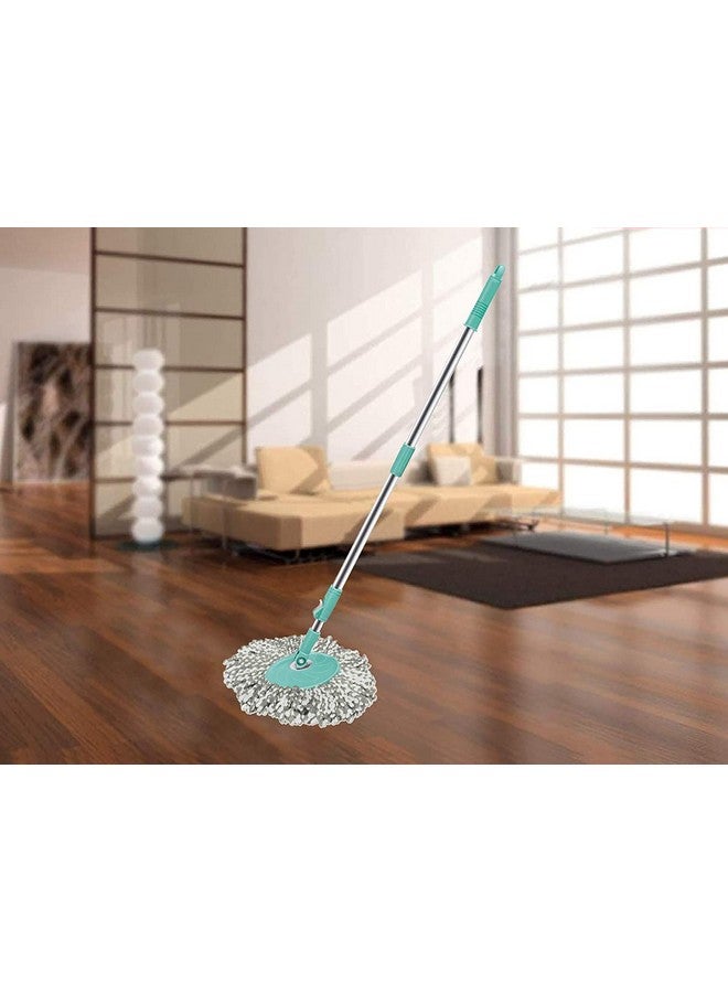 Stewit رأس استبدال ممسحة ستيويت الدائرية 30 سم من الألياف الدقيقة لتنظيف الأرضيات - ملحقات المطبخ - جديد لتحسين المنزل (رمادي) - عبوة من 2 - Image 3